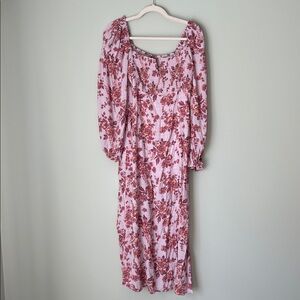 Free People Pink Floral Jaymes Dress